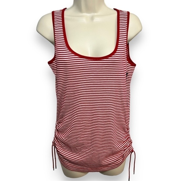CHAPS Active Women’s Scoop Neck Side Ruching Tank Size Medium - Picture 1 of 7